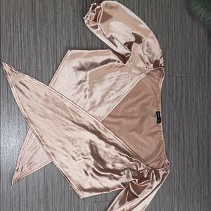 SHEIN Shimmering Blush Pink Blouse